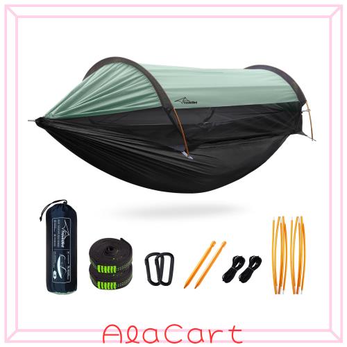 Travel Bird ハンモック テント 蚊帳付き 日焼け防止 3in1 多機能吊り床 290*140CM 蚊よけ 通気 ポータブル ダブル シングル 露営 空間広