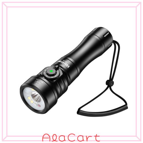 Wurkkos DL08 ダイビングライト 3600ルーメン 水中100メートル マグネットリング スイッチ 3色光源 超高輝度 LED 懐中電灯 耐衝撃 探検 の通販は