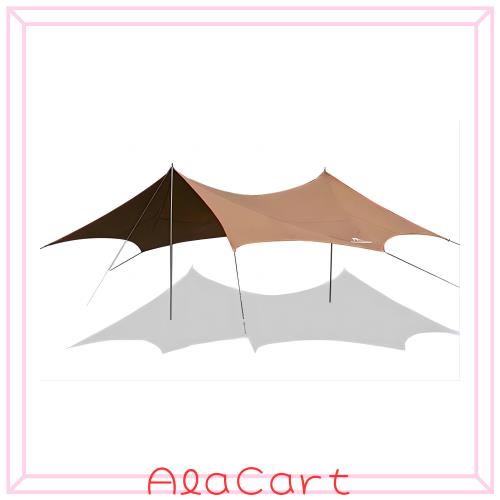 Mountainhiker 大型ターポリンテント 640×565cm シルバーコーティング210Dポリエステル UPF50+ UVカット 防水3000mm 耐久性 屋外 キャンの通販は