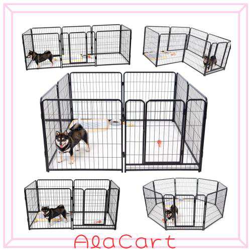 KIRATAKU ペットサークル スチール製 高さ98cm ペットゲージ 大型犬 ペットフェンス ペットサークル 犬ゲージ コンパクト 犬用サークル の通販は 9,087円