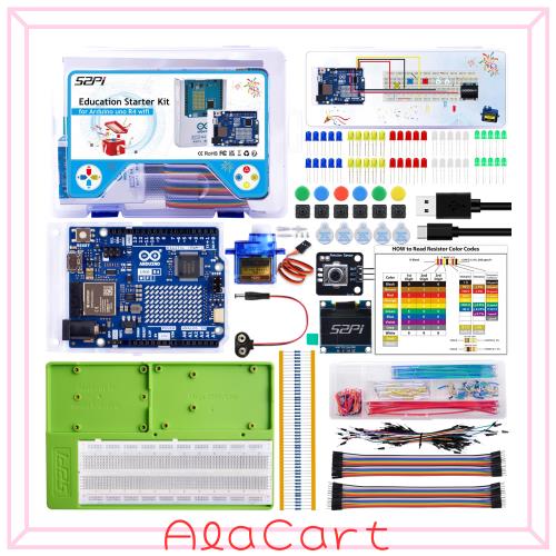 GeeekPi UNO R4 WiFi キット、プログラミング用チュートリアル付き UNO R4 WiFi ボード