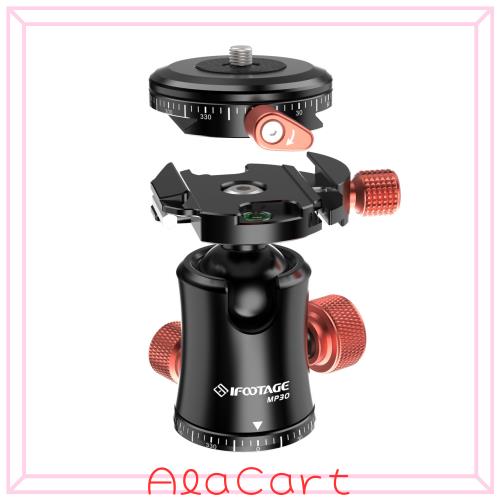 IFOOTAGE 自由雲台三脚ボール雲台 MP30デュアル360°パノロミック撮影三脚ボール雲台ボールヘッドマウント三脚一脚スライダーデジタル一