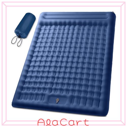 DTOETKD エアーマット キャンプマット 2人用 【12cm厚さ･寝心地良い】枕付き エアマット コンパクト 軽量 防水防潮 車中泊 マット キャンの通販は 9,185円