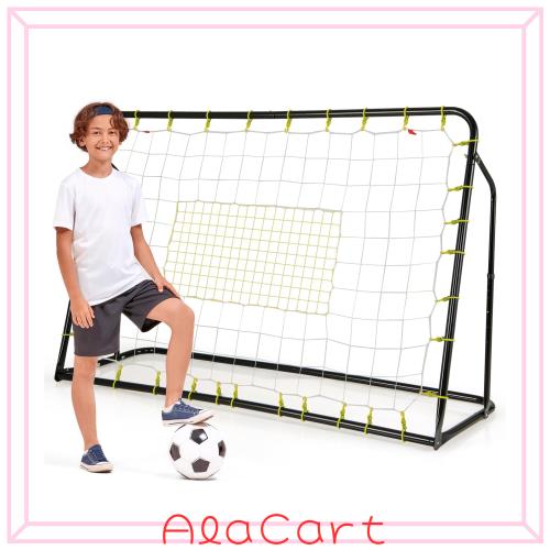 GYMAX サッカーゴール フットサルゴール サッカーネット 幅185cm×高さ120cm 子供用ボールネット ジュニアボールネット ボールネット 練の通販は 7,639円