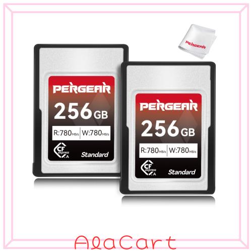 PERGEAR CFexpress Type A メモリカード 256GB 2個入れ 最大780MB/秒の読み取り速度 780MB/秒の書き込み速度 4K 120P、8K 30P録画対応 5
