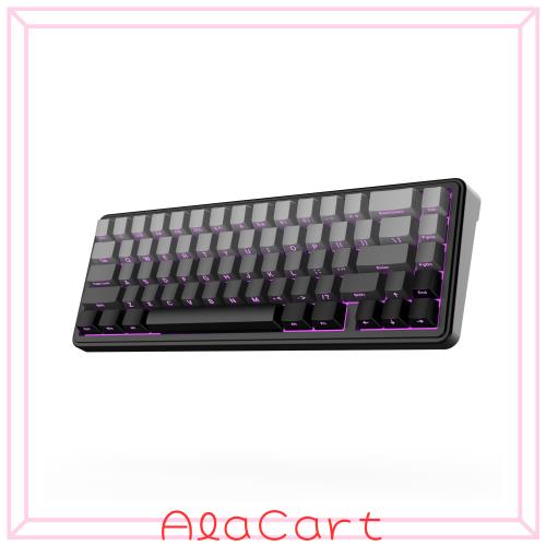 EPOMAKER x AULA F65 65%ワイヤレスメカニカルキーボード ホットスワップ対応ガスケットカスタムゲーミングキーボード 5層パッド RGBバッ