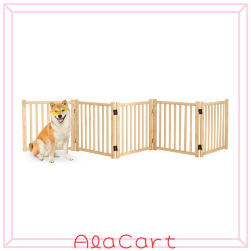 Oapety ペットゲート 置くだけ 犬 ゲート ペットフェンス 高さ58cm 幅292cm 自立型ゲート 折りたたみ式 犬フェンス 室内用 ペット飛び出