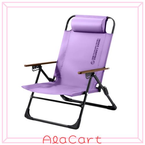 BISINNA アウトドアチェア キャンプチェア 5段リクライニング式 折りたたみ式 ハイバックチェア 59cm幅 透気 耐磨 収納便利 携帯簡単