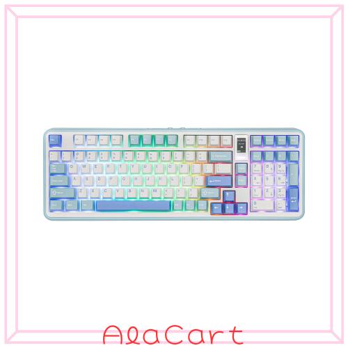 【2024新登場】MechLands Vibe99 ワイヤレスゲーミングキーボード 1.06’’スクリーン 100キーガスケットメカニカルキーボード ホットスワ