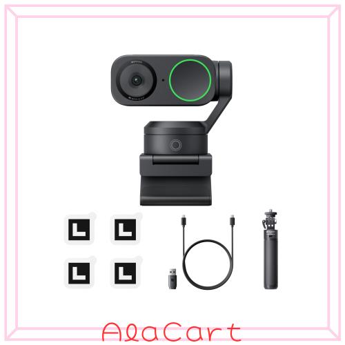 Insta360 Link 2 三脚キット - Windows/Mac 用 PTZ 4K ウェブカメラ、1/2 インチ センサー、AI トラッキング、HDR、AI ノイズキャンセリ