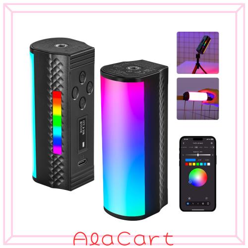NEEWER 2本 スティックライト マグネット式 チューブライト 360°RGB 撮影用ライト APP制御 小型 手持ち LEDビデオライト 調光可能 色温