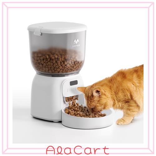IMIPAW F07K 自動給餌器 猫 自動給餌器 タイマー式 4L容量 2WAY給電 手動給餌 自動餌やり機 操作簡単 お手入れ簡単 1日6食の通販は 6,976円