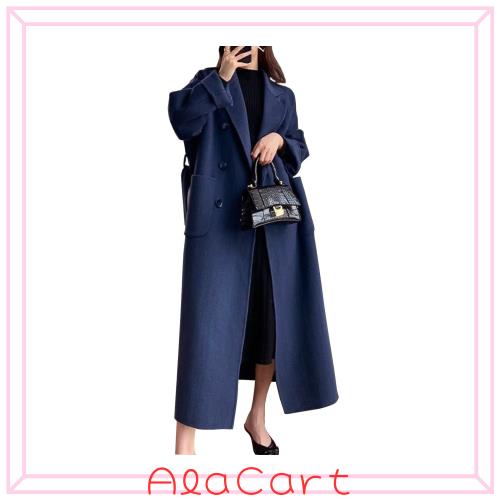 [Ｋａｙｉｙａｓｕ] チェスターコート レディース ロングコート 冬 ベルト付き トレンチコート 厚手 ウール ラシャコート ポケット付き