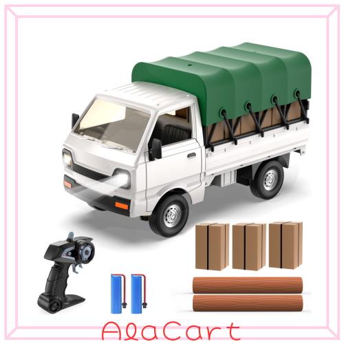 DEERC ラジコン トラック ラジコンカー 軽トラ モデル RCカー ミニラジコン 車おもちゃ 1/16スケール 操作時間60分 LEDライト付き 効果音の通販は