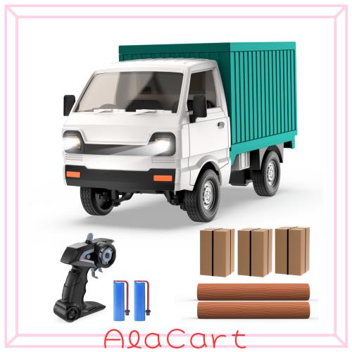 DEERC ラジコン トラック ラジコンカー 軽トラ モデル RCカー ミニラジコン 車おもちゃ 1/16スケール 操作時間60分 LEDライト付き 効果音の通販は