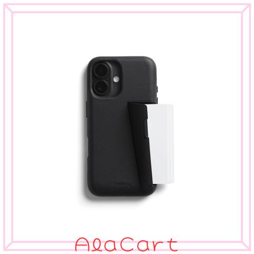 Bellroy Phone Case ？ 3 Card iPhone 16用 レザーのiPhoneケース スマホウォレット - Black