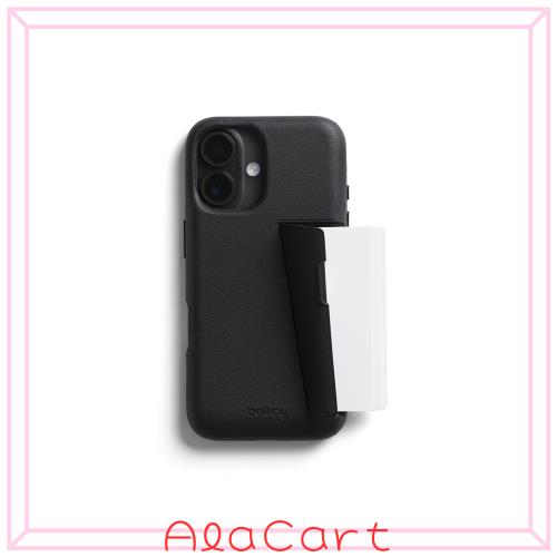 Bellroy Phone Case 3 Card iPhone 16 Plus用 レザー スマホウォレット Black