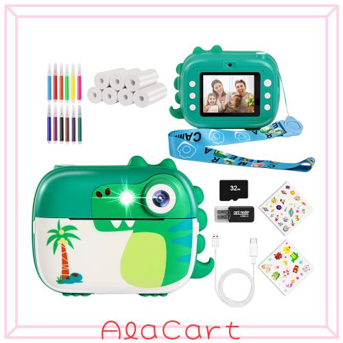 ARNSSIEN キッズカメラ インスタントプリント 子供用デジタルカメラ おもちゃ HDビデオ付き 3〜12歳向け クリスマス・誕生日・フェスティ