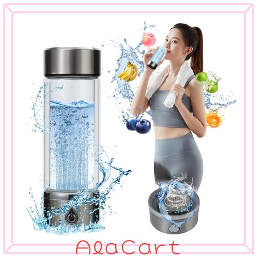 YAYAMIYA 水素水生成器 携帯 高濃度水素水生成器 水素水ボトル 400ml 3分生成 USB 充電式 美容 健康 トレーニング 運動 フィットネス 浄