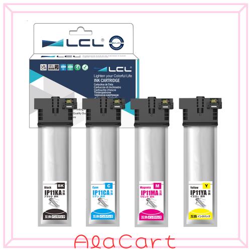 LCL エプソン用 IP11 IP11A IP11KA IP11CA IP11MA IP11YA 顔料 互換インクカートリッジ (4色セット) 対応機種： PX-S887 PX-M887F