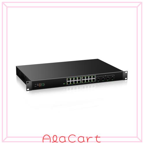 keepLiNK 16ポート 2.5G スイッチングハブ 金属筐体 4つの10GbE SFP+ポートファン冷却 アンマネージスイッチ