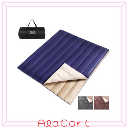 寝袋 冬用 CAMDOOR シュラフ 冬用 【3WAY ＆ 超大サイズ4人家族用寝袋】寝袋 封筒型 300T防水 幅広 両開きタイプ 家族用 洗える 連結可能 の通販は