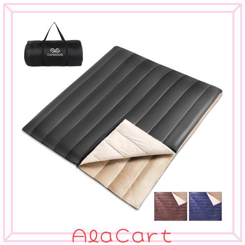 寝袋 冬用 CAMDOOR シュラフ 冬用 【3WAY ＆ 超大サイズ4人家族用寝袋】寝袋 封筒型 300T防水 幅広 両開きタイプ 家族用 洗える 連結可能