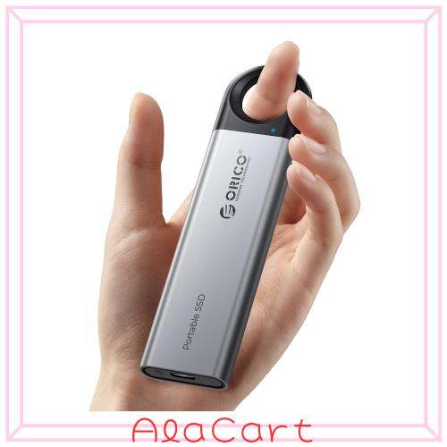 ORICO 512 GB 外付けSSD、最大460MB/秒、5Gbps USB C＆Aケーブル付きポータブル・ソリッド・ステート・ドライブ、Type-Cスマートフォン、