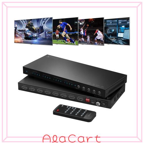 PORTTA HDMI マトリックス 4入力 4出力 4K 60Hz 4イン 4アウト スイッチスプリッター 4x4 ARC付き Toslink 3.5mmオーディオエクストラク