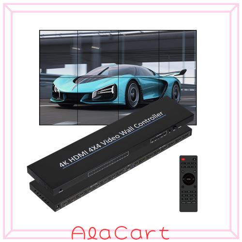 4x4 HDMI ビデオウォールコントローラー 4Kx2K HDディスプレイ 1x1、1x2、1x3、1x4、2x1、2x2、2x3、2x4、2x5、2x6、2x7、3x1、3x2、3x3