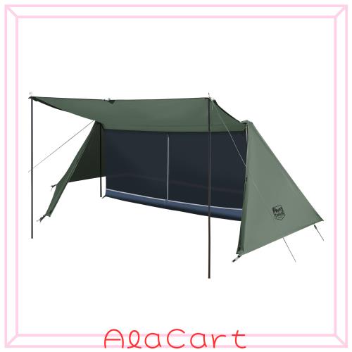TIMBER RIDGE ソロテント パップテント 1人用 軍幕テント 軽量 約4kg 簡単設営 UVカット加工 コンパクト収納 耐水圧 防風 防水 通気 日よ