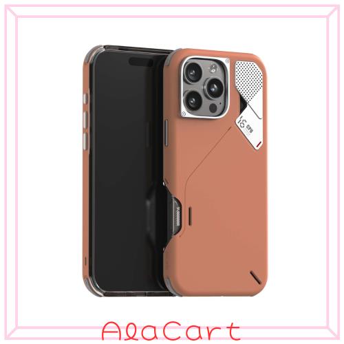 Aulumu A16 iPhone 16 Pro Max 用 耐衝撃ケース Magsafe対応 マグネット内蔵 ユニークな冷却窓 ワイヤレス充電対応 メタル個別ボタン ア 7,818円