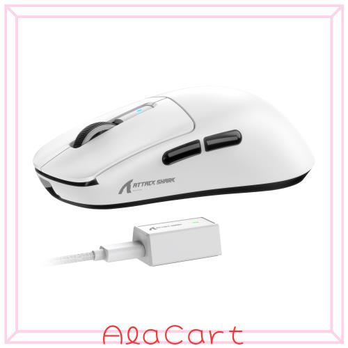 ATTACK SHARK R6 39g超軽量ゲーミングマウス、8000Hz、PixArt PAW3950MAXゲーミングセンサー、42000DPI、Nordic 52840 MCU、3モード連続