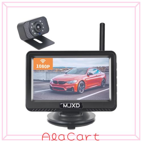 MJXD バックモニター ワイヤレス バックカメラワイヤレス バックカメラモニターセット 4.3インチLCDモニター 録画機能 APP操作 ガイドラ