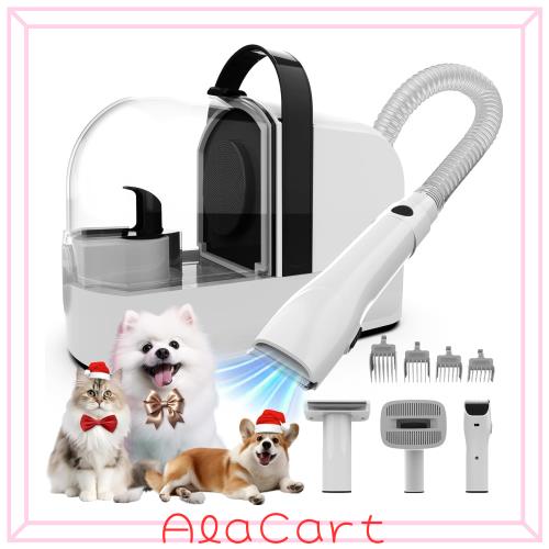 AIRROBO PG10 犬猫用バリカン 12000Pa吸引 グルーミング掃除機 3段階調整 ブラック