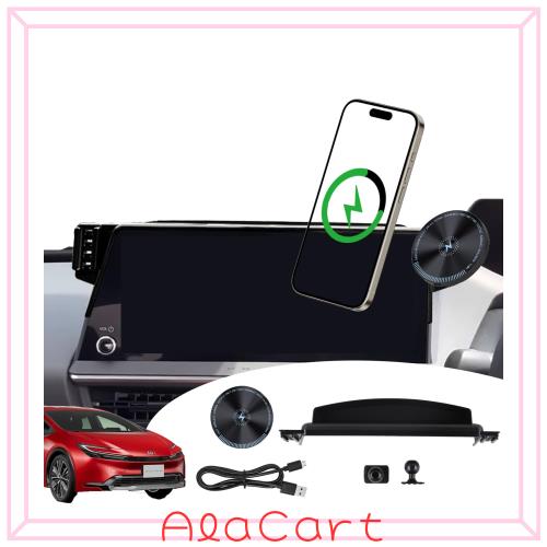 【60プリウス スマホホルダー・ワイヤレス充電】wincar トヨタ プリウス 60系 スマホホルダー MagSafe対応 急速充電 マグネット プリウス