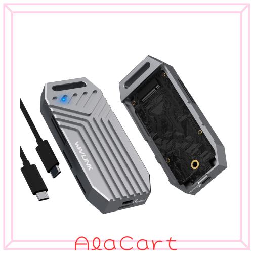 WAVLINK 40Gbps PCIe NVMe SSD エンクローザ、USB4 外付けM.2 NVMe SSD エンクローザ、B+M/M-Key PCIe SSD 2280、ツールフリーインストー