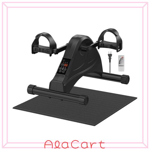 Healfith エアロバイクミニ フィットネスバイク 電動 健康器具 高齢者筋トレ 家庭用 静音 軽量 コンパクト 簡単移動 組立簡単 リモコン付