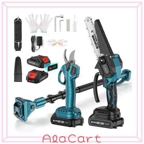 Elikliv たかえだ 電動 チェーンソー 高枝チェーンソー 電動バサミ 剪定ハサミ セット 1台4役 高枝切り充電式剪定ばさみ コードレス 6イの通販は 18,736円