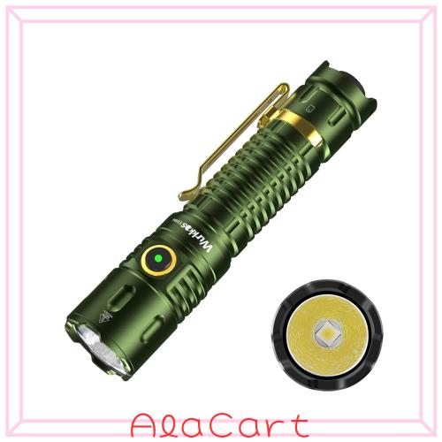 Wurkkos TD04 懐中電灯 ledライト強力3000ルーメンタクティカル 懐中電灯照射距離最大295M充電式 EDC懐中電灯 防災 小型 停電対策 緊急用