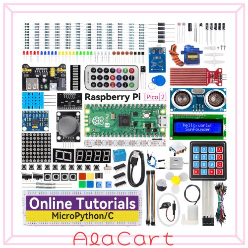 SunFounder Raspberry Pi Pico 2 Newton Lab スターターキット、RP2350 デュアルコア 150MHz 520KB RAM 4MB フラッシュマイクロコントロ
