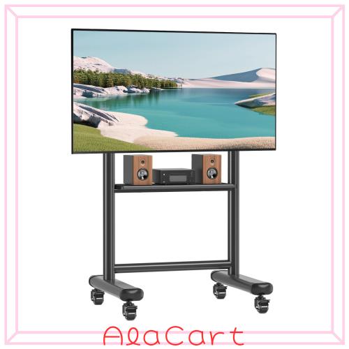 Rfiver テレビスタンドキャスター付き 大型テレビスタンドハイタイプ テレビ台 50〜86インチ対応 耐荷重68 kg 移動式キャスター付きテレ
