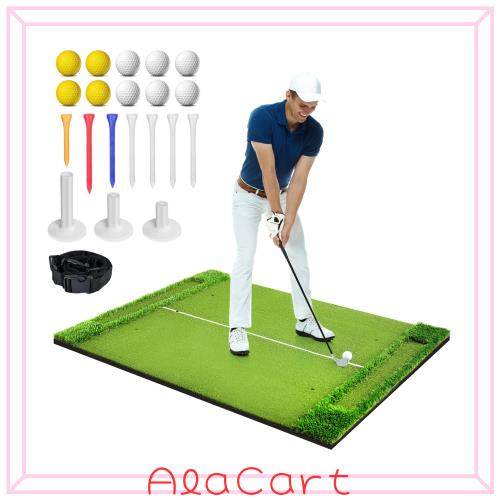 KOOPRO ゴルフマット 練習用 大型 2WAY芝 150×120cm ゴルフショット用マット ゴルフ 自宅 室内 屋外 素振り ドライバー スイング 練習用