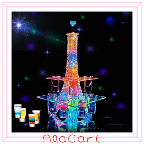 PluieSoleil ml12 エッフェル塔型 LEDカップホルダー 30ml12カップ 7色 充電式