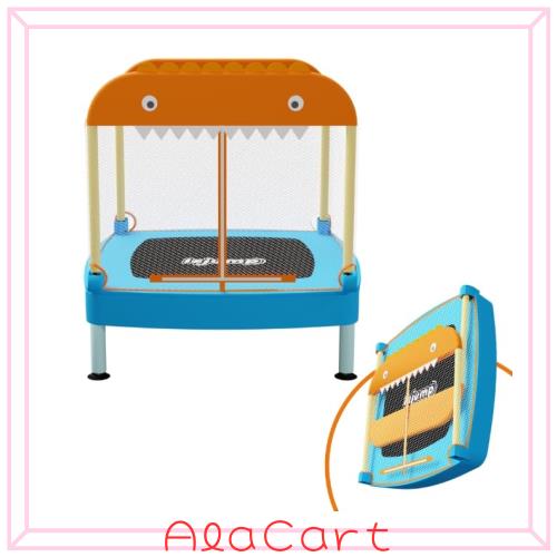 LEJUMP 3分で簡単組立可能 トランポリン 子供用 室内用 折りたたみ型 四角形デザイン 65KG耐荷重 静音 滑り止め設計 小スペース収納対応