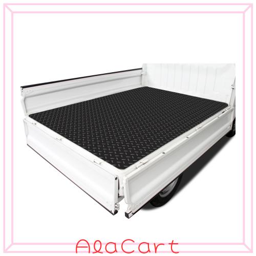 KUKUAN荷台用ゴムマット 軽トラック 荷台マット 厚さ約3mm×1400mm×2000mm 軽ト 滑り止め 屋外 (黒い縞, 2000*1400*3mm)