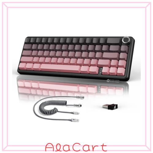ATTACK SHARK X66 ゲーミングキーボード トライーモード ワイヤレス/Bluetooth/有線 ホットスワップ メカニカルキーボード 60%レイアウト