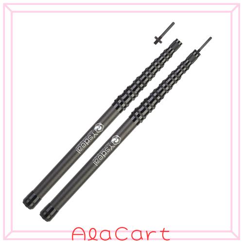 【58CMアップグレード収納長さ】タープポール カーボン 高炭素 無段階調節 最大直径33MM わずか443g(1本あたり) テントポール スライド式