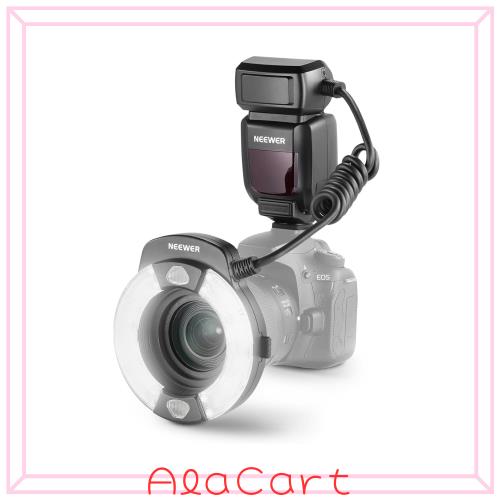 NEEWER RF1-C マルコリングフラッシュ 76Ws GN15 5600K TTL スピードライト 1-1/128出力 先幕/後幕シンクロ カラージェル/レンズアダプタ