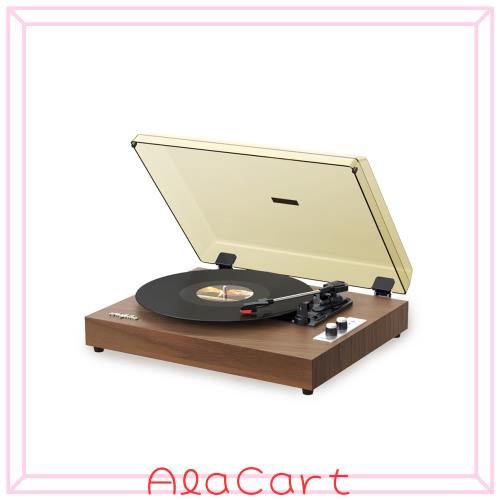 WhatPlus レコードプレーヤー ワイヤレス受信/送信 33/45/78回転対応 7/10/12インチレコード対応 RCA LINE出力 ヘッドホンジャック 防塵